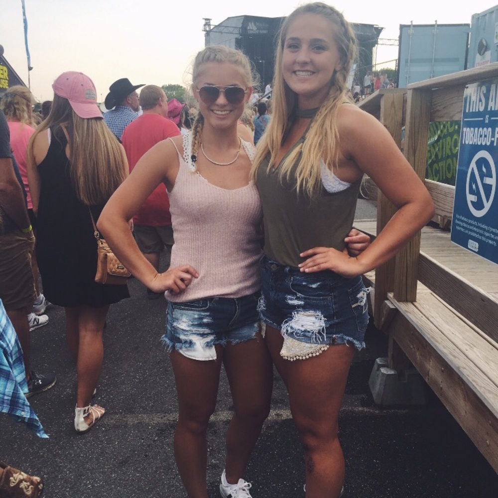 Pink tank top (left) (WORN ONCE)